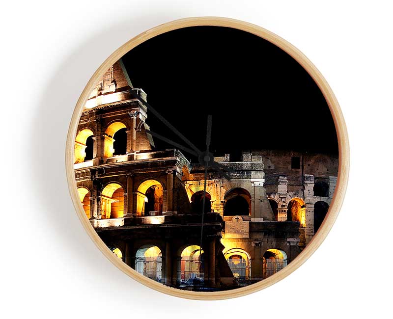 Lights Of The Colosseum Clock - Wallart-Direct UK