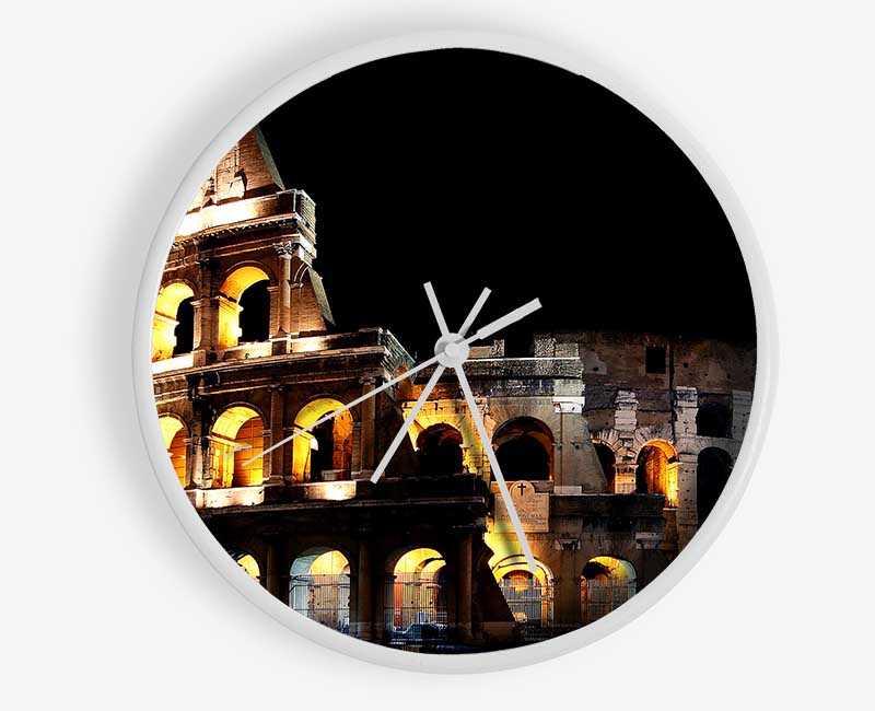 Lights Of The Colosseum Clock - Wallart-Direct UK