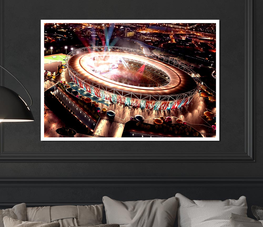 London 2012 Olympic Stadium Print Poster Wall Art