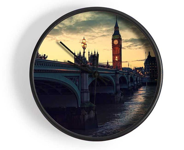 London At Dusk Clock - Wallart-Direct UK