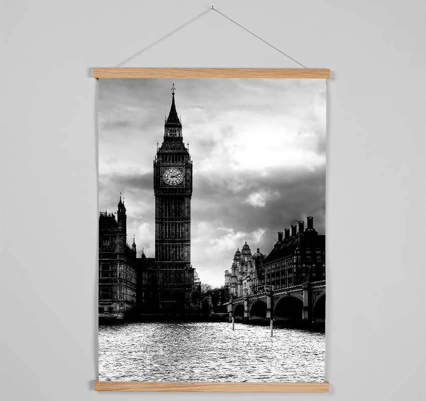 London Big Ben B n W Hanging Poster - Wallart-Direct UK