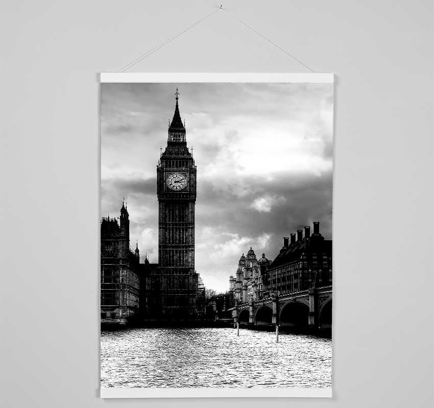 London Big Ben B n W Hanging Poster - Wallart-Direct UK