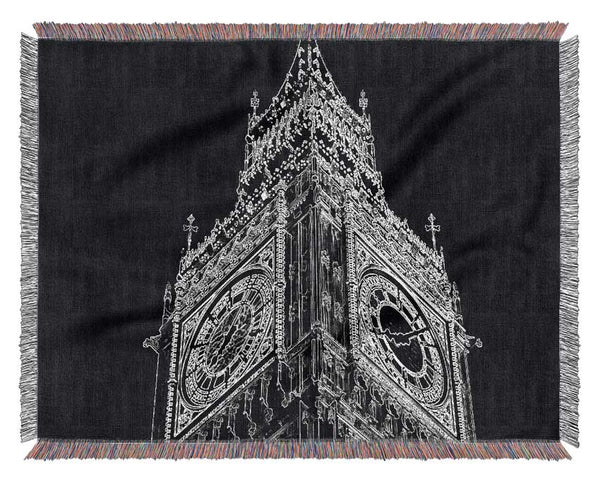 London Big Ben Woven Blanket