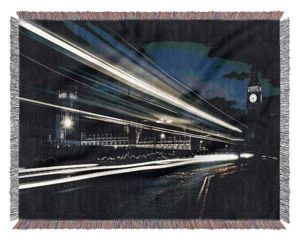 London Blue Nights Woven Blanket