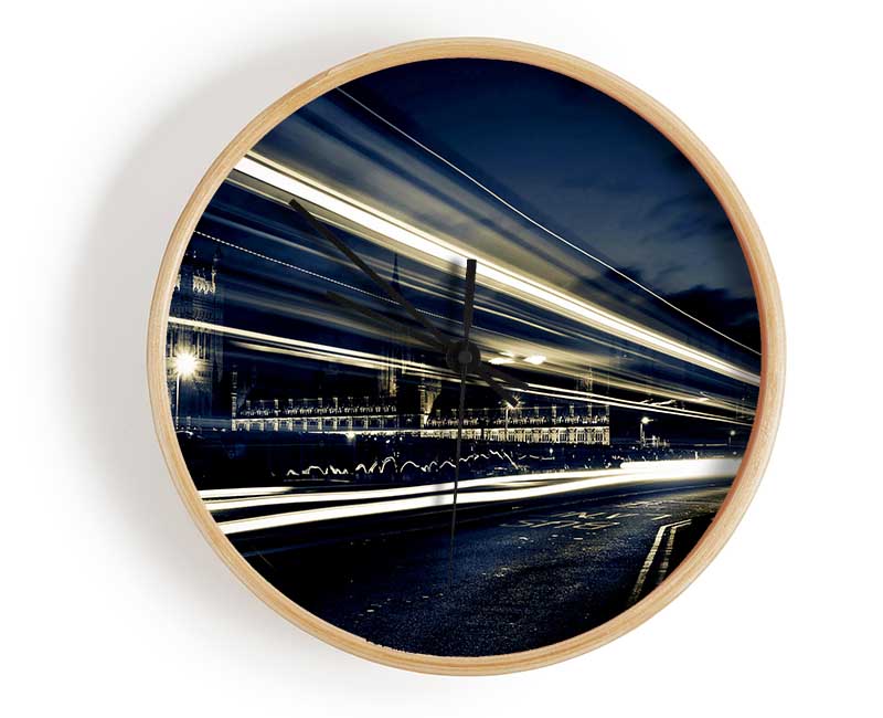 London Blue Nights Clock - Wallart-Direct UK