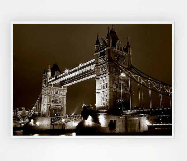 London Bridge Chocolate Skys Print Poster Wall Art