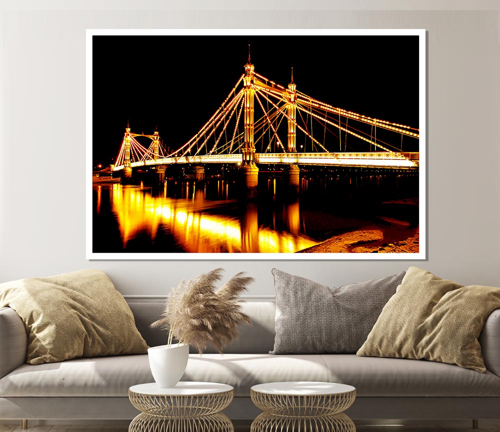 London Bridge Reflections Print Poster Wall Art