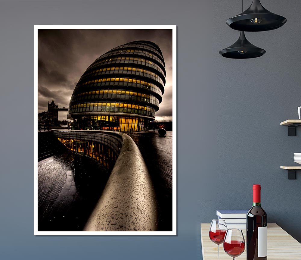 London City Hall Print Poster Wall Art