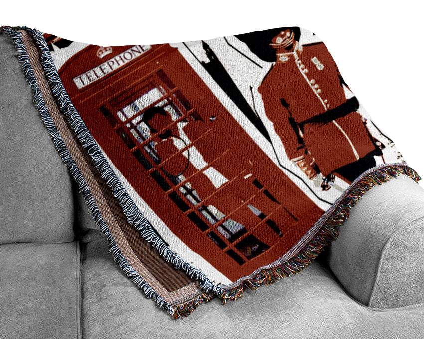 London Collage Woven Blanket