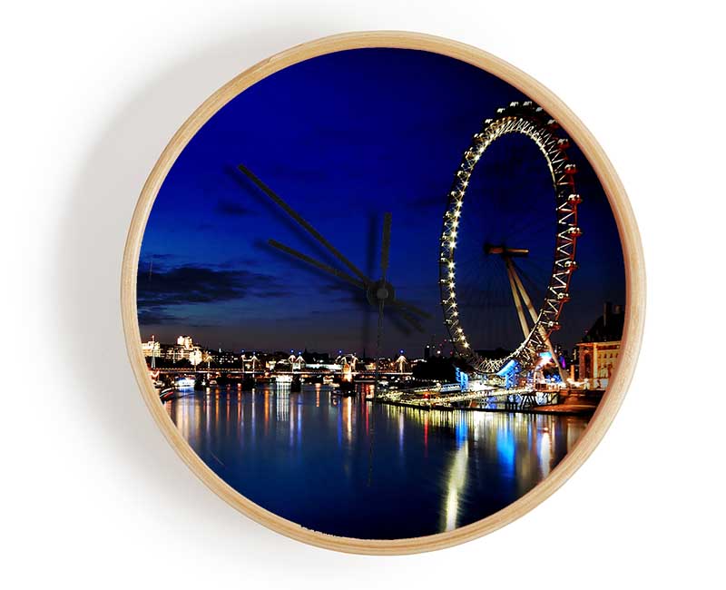 London Eye At Night Clock - Wallart-Direct UK