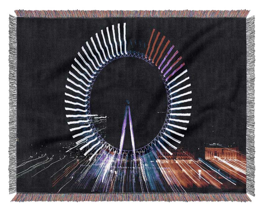 London Eye Lights Woven Blanket