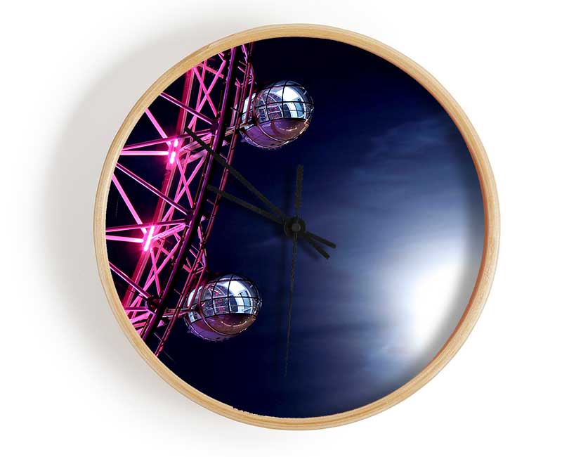 London Eye Pods In The Moonlight Clock - Wallart-Direct UK