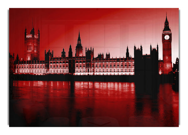 Londoner Häuser des Parlaments Rot