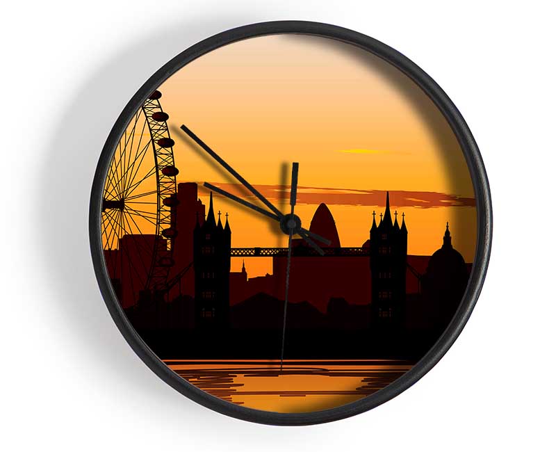 London Morning Reflection Glow Clock - Wallart-Direct UK