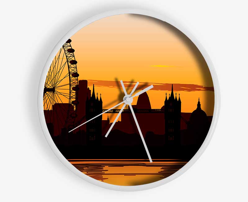 London Morning Reflection Glow Clock - Wallart-Direct UK