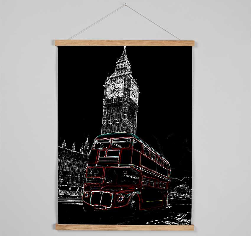 London Night Bus Hanging Poster - Wallart-Direct UK