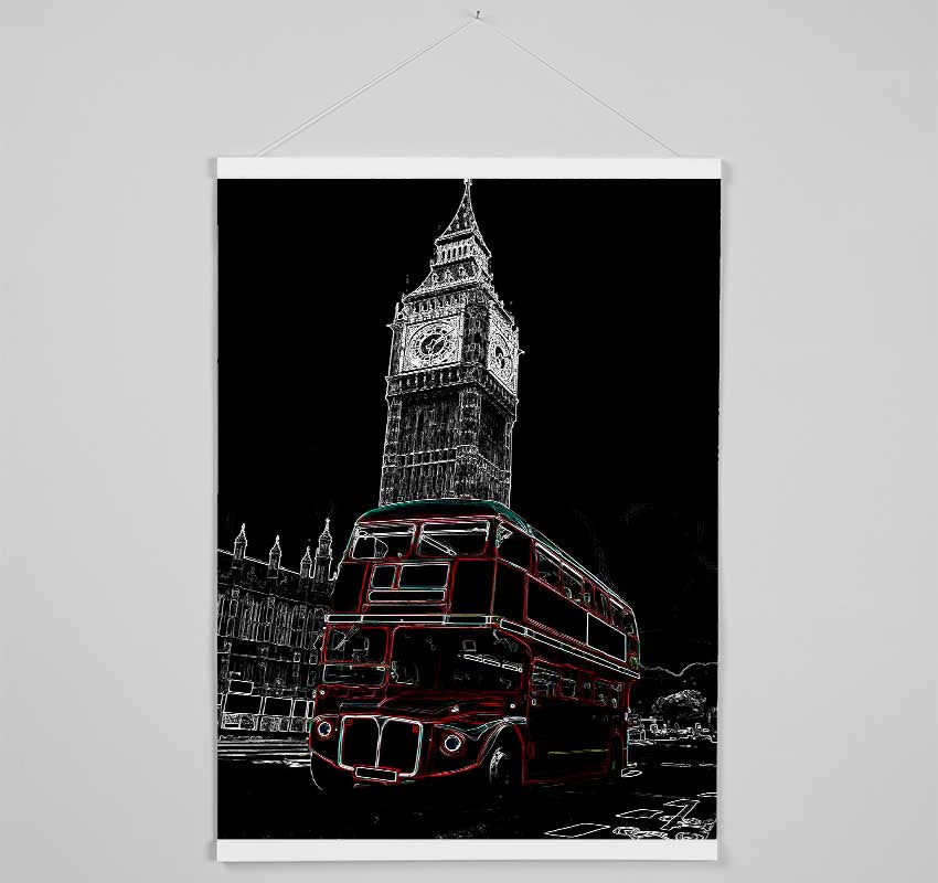 London Night Bus Hanging Poster - Wallart-Direct UK