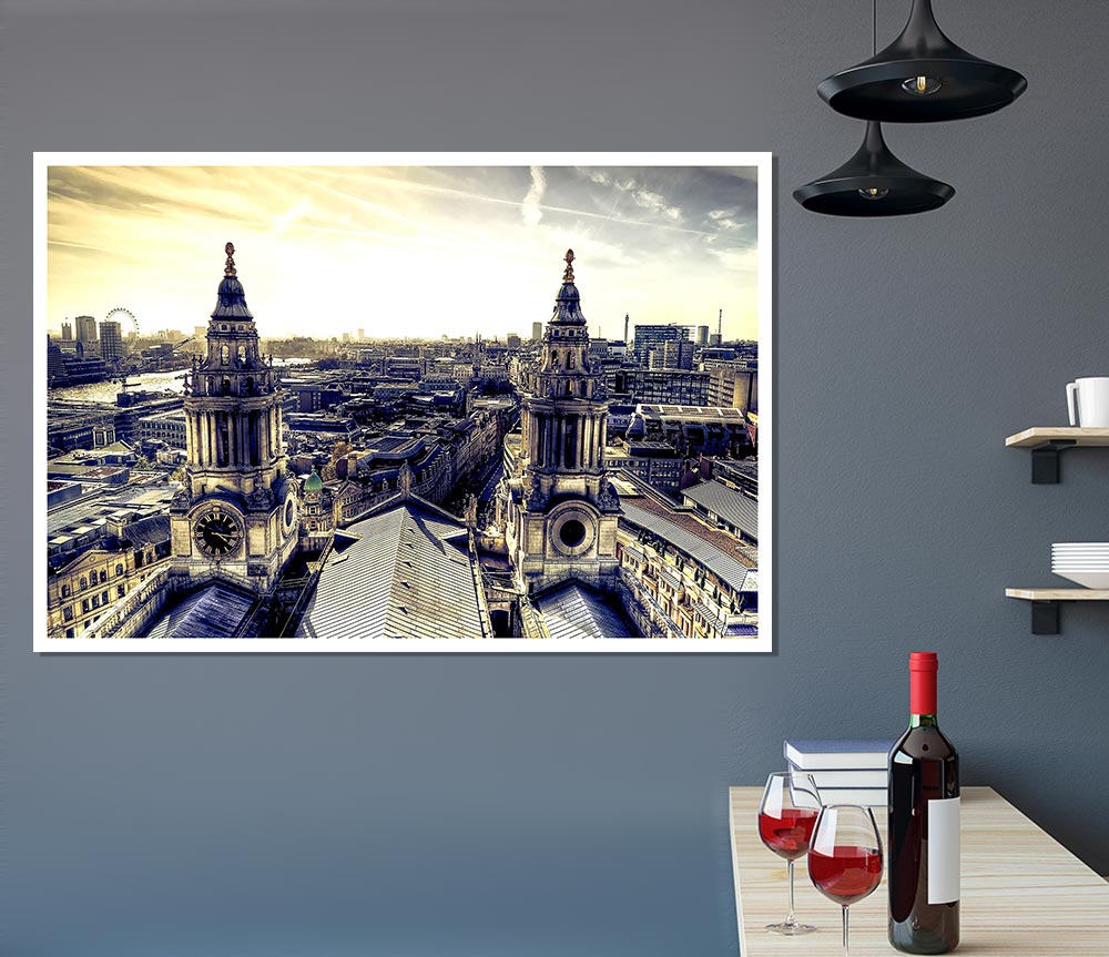 London From St Pauls Print Poster Wall Art