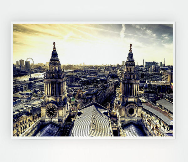 London From St Pauls Print Poster Wall Art