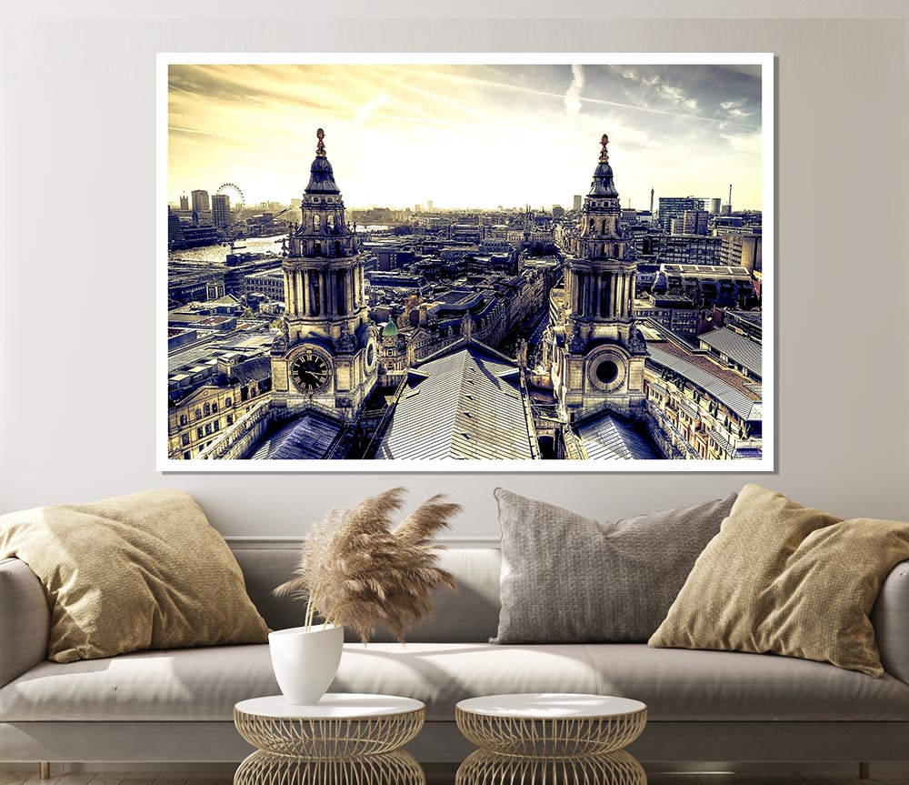 London From St Pauls Print Poster Wall Art