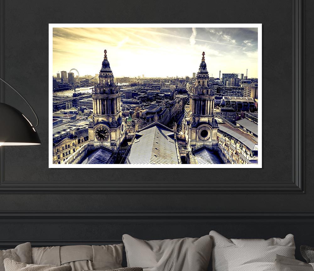 London From St Pauls Print Poster Wall Art