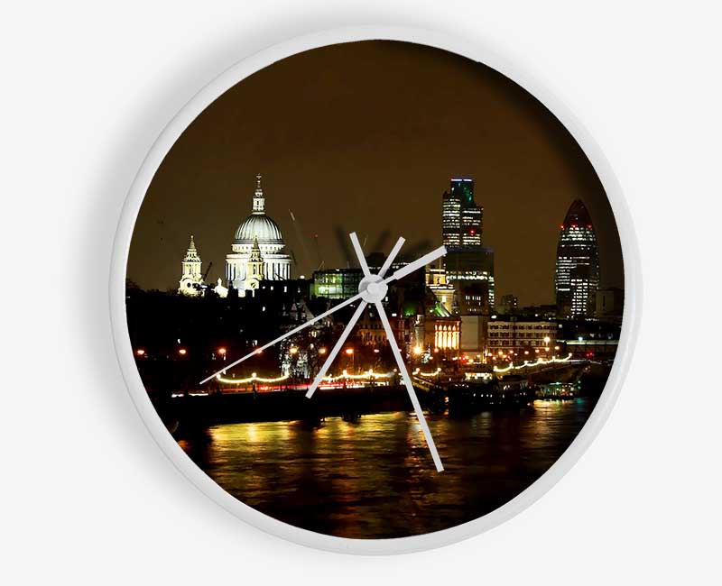 London St Pauls At Night Clock - Wallart-Direct UK