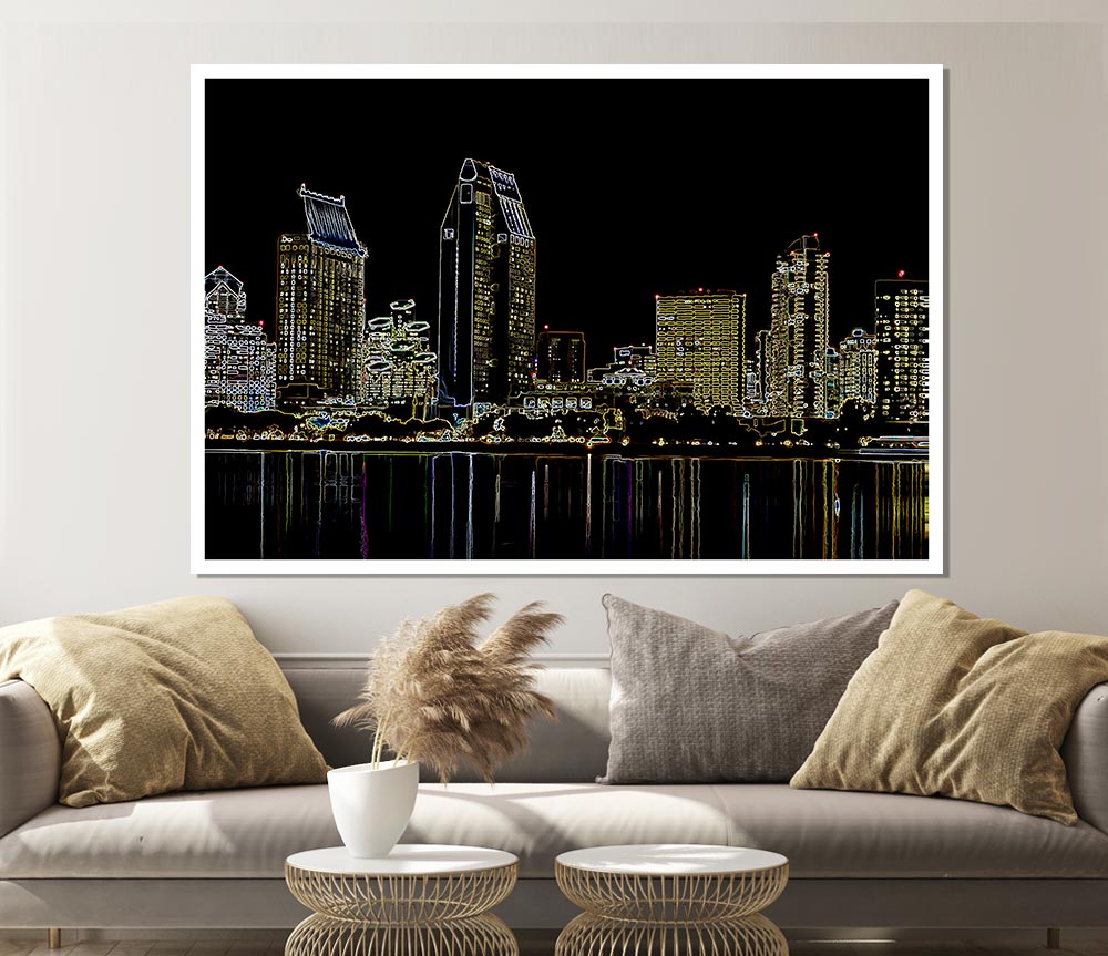 London Thames Print Poster Wall Art