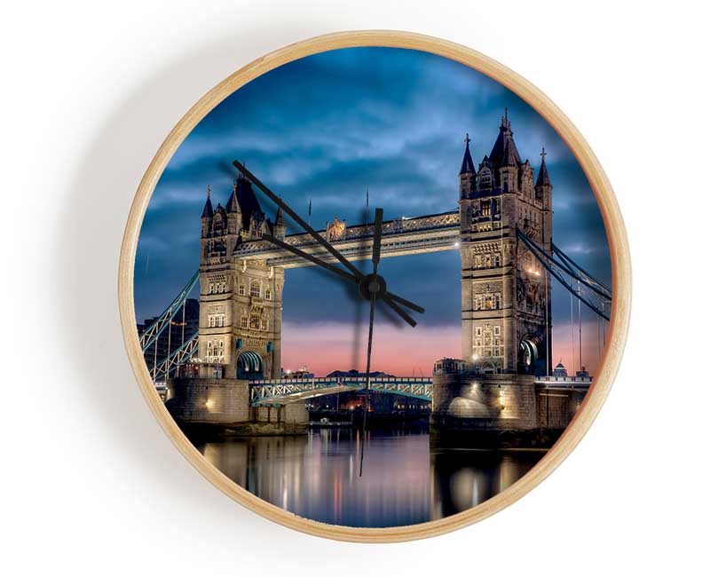 London Tower Bridge At Dusk Clock - Wallart-Direct UK