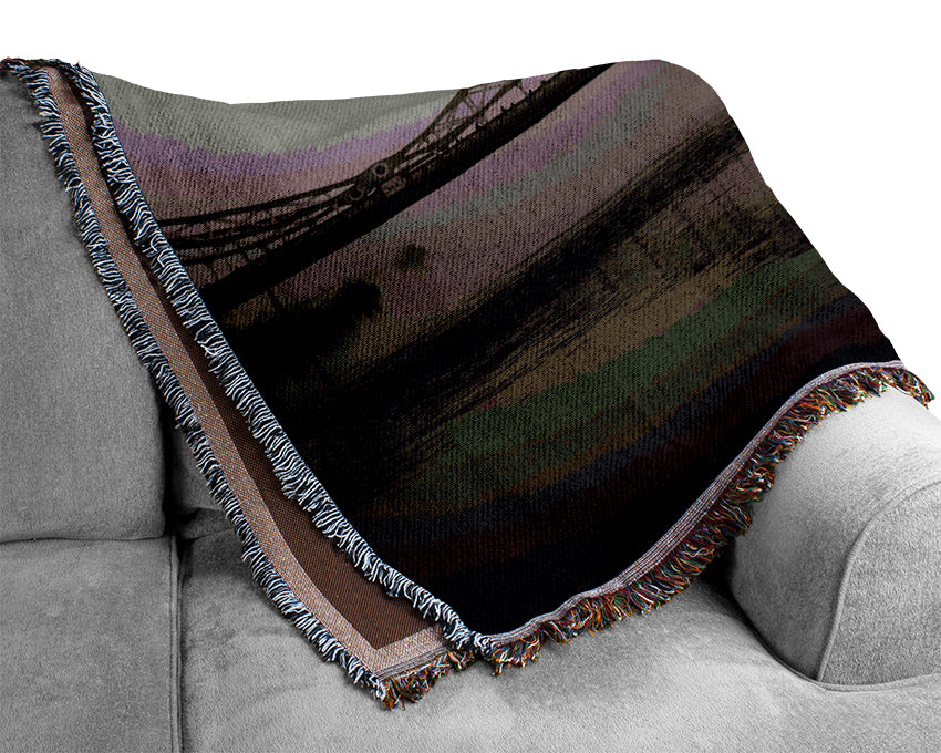 London Tower Bridge Mist Woven Blanket