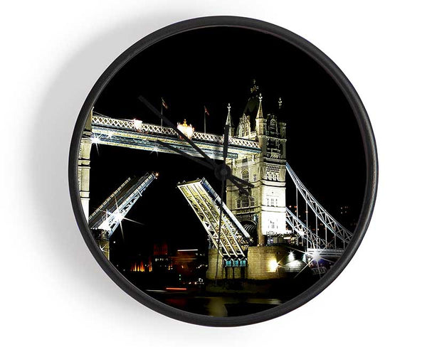 London Tower Bridge Night Opening Clock - Wallart-Direct UK