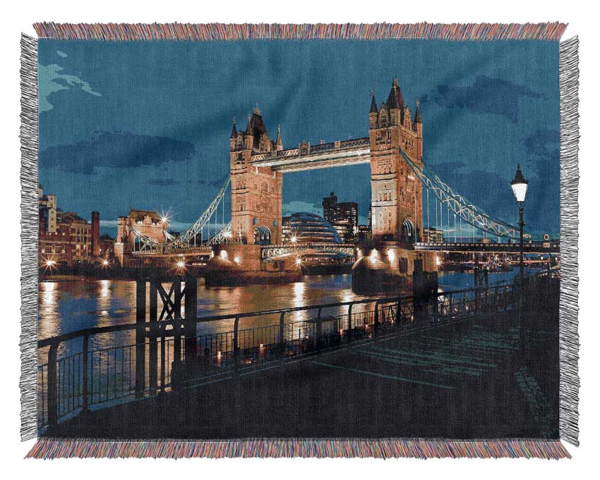 London Tower Bridge Nightlight Woven Blanket