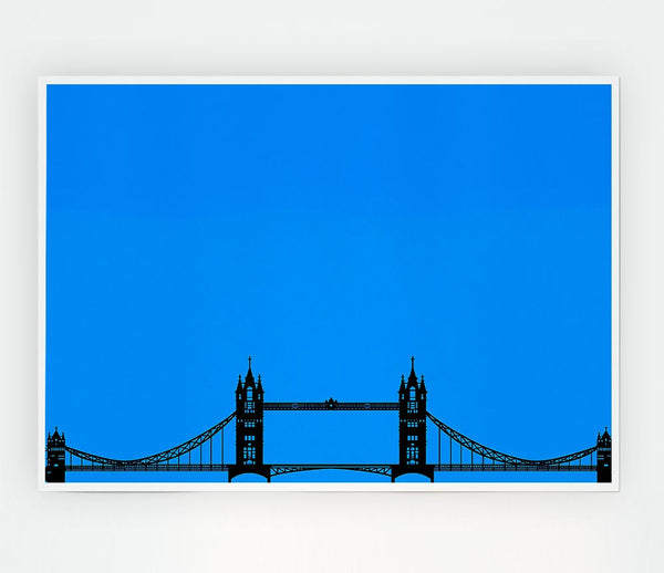 London Tower Bridge Silhouette Print Poster Wall Art