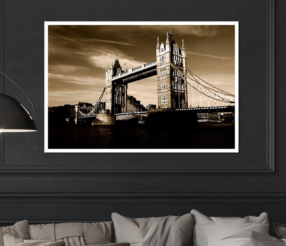 London Brown Beauty Print Poster Wall Art