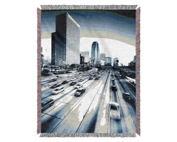 Los Angeles Highways Woven Blanket