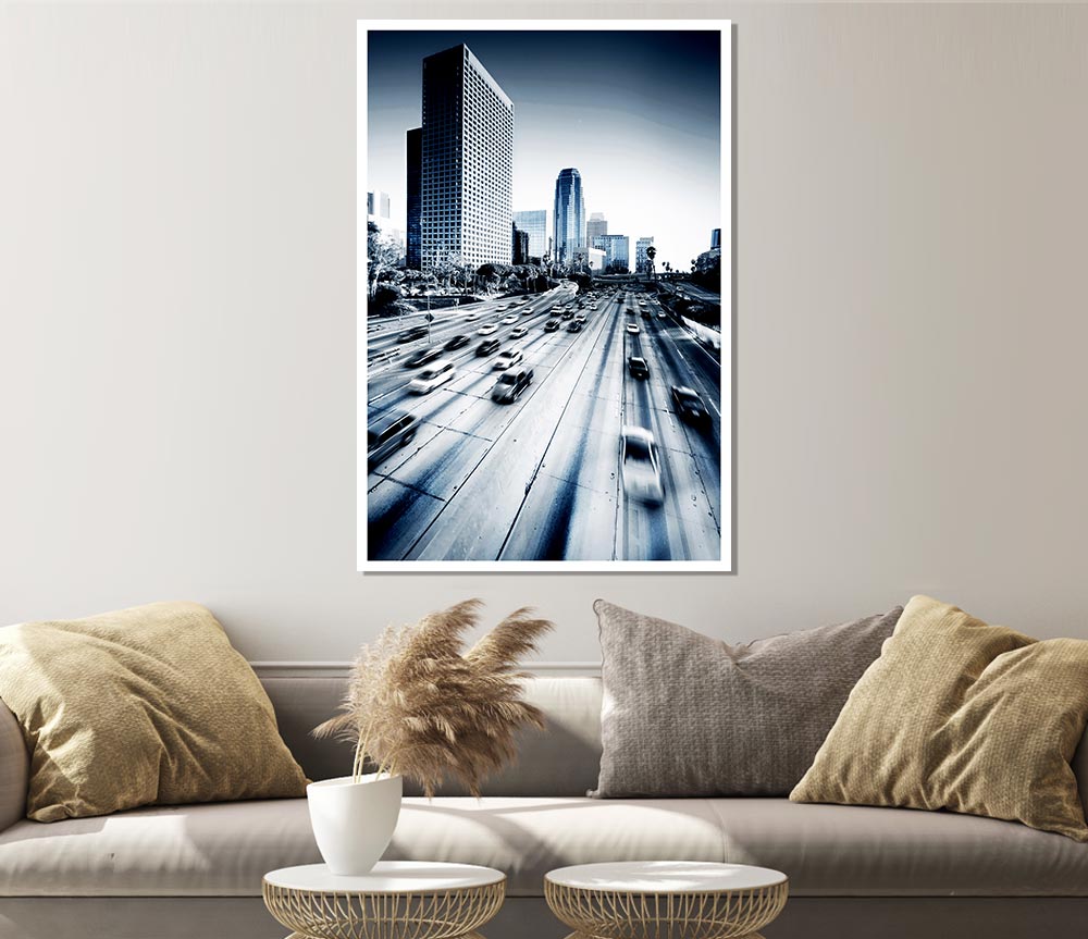 Los Angeles Highways Print Poster Wall Art