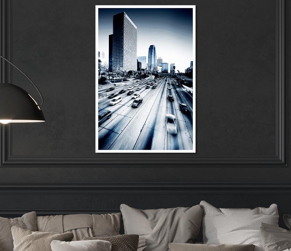 Los Angeles Highways Print Poster Wall Art