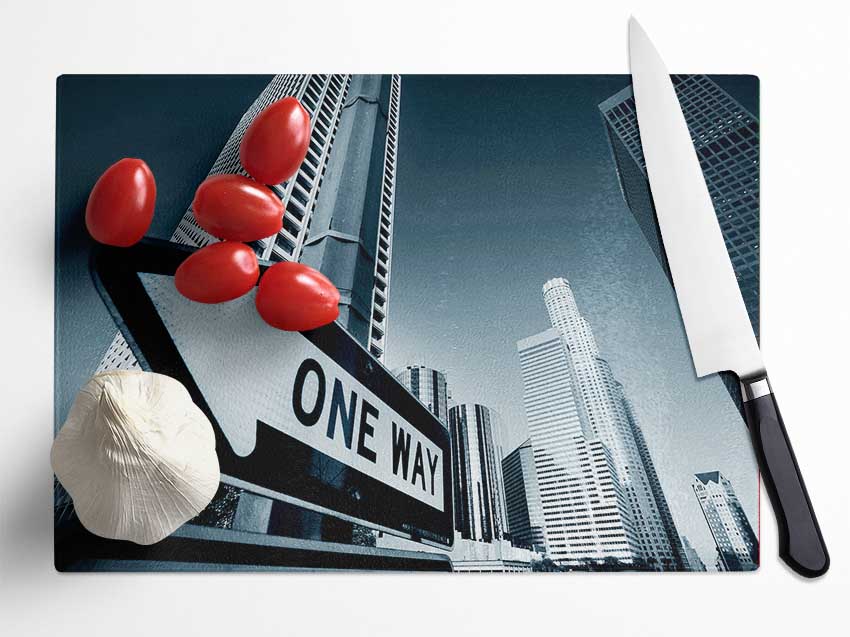 Los Angeles One Way Glass Chopping Board