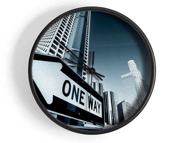 Los Angeles One Way Clock - Wallart-Direct UK