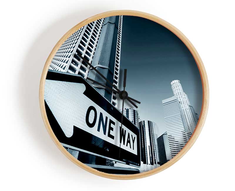 Los Angeles One Way Clock - Wallart-Direct UK