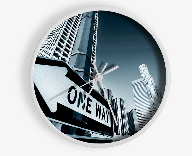 Los Angeles One Way Clock - Wallart-Direct UK