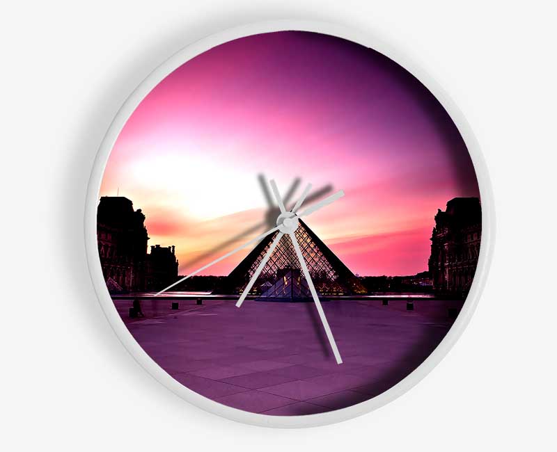 Louvre Museum At Sunset Clock - Wallart-Direct UK