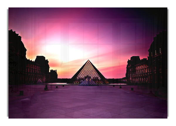 Louvre Museum At Sunset