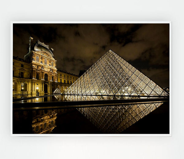 Louvre Museum Paris France Print Poster Wall Art