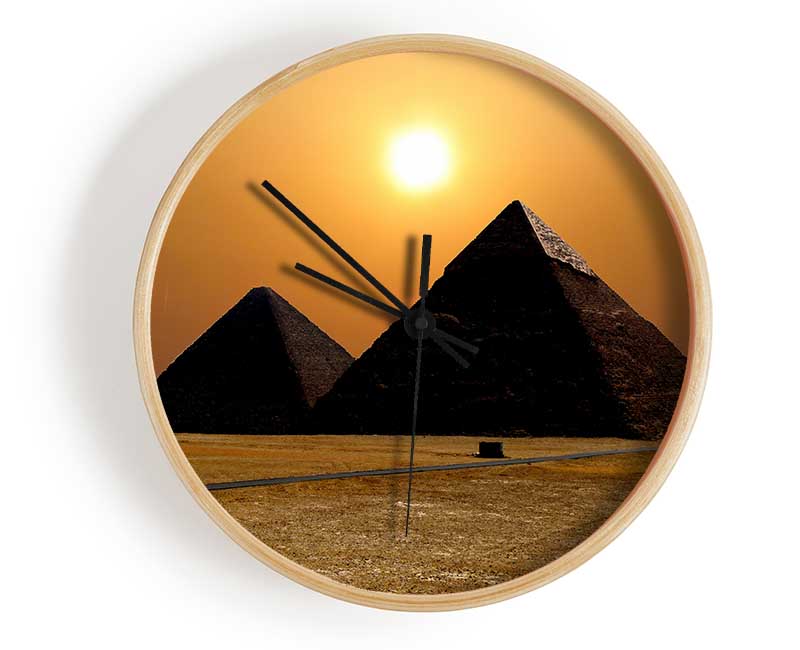 Magic Pyramids Giza Egypt Clock - Wallart-Direct UK