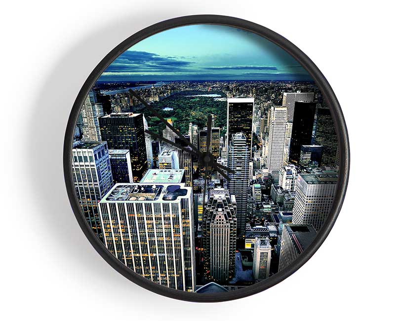 Manhattan New York City United States Clock - Wallart-Direct UK