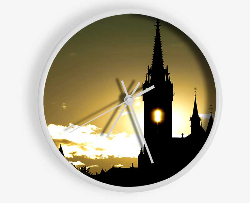 Matthias Church Silhouette Clock - Wallart-Direct UK