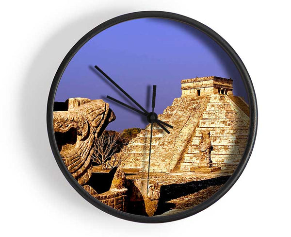 Mexico Pyramids Clock - Wallart-Direct UK