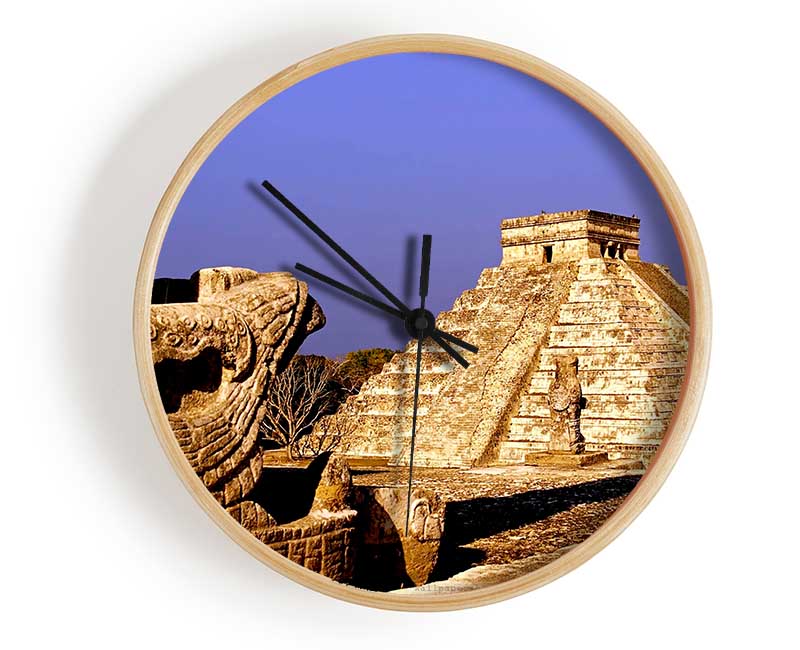 Mexico Pyramids Clock - Wallart-Direct UK