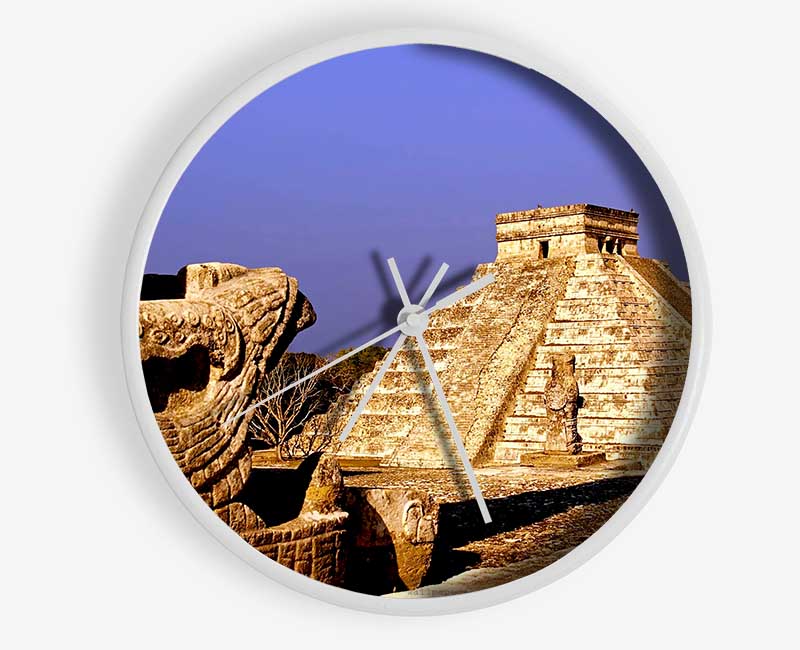 Mexico Pyramids Clock - Wallart-Direct UK