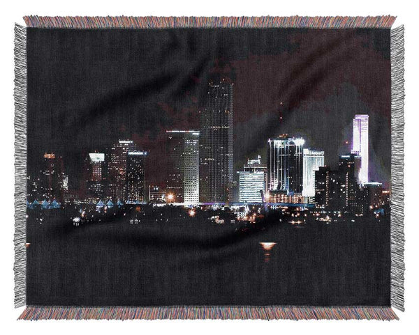 Miami City Lights Woven Blanket